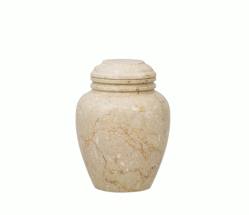 Image of Alluvium Marble Cremation Urn - Extra Small Red, Urns for Ashes