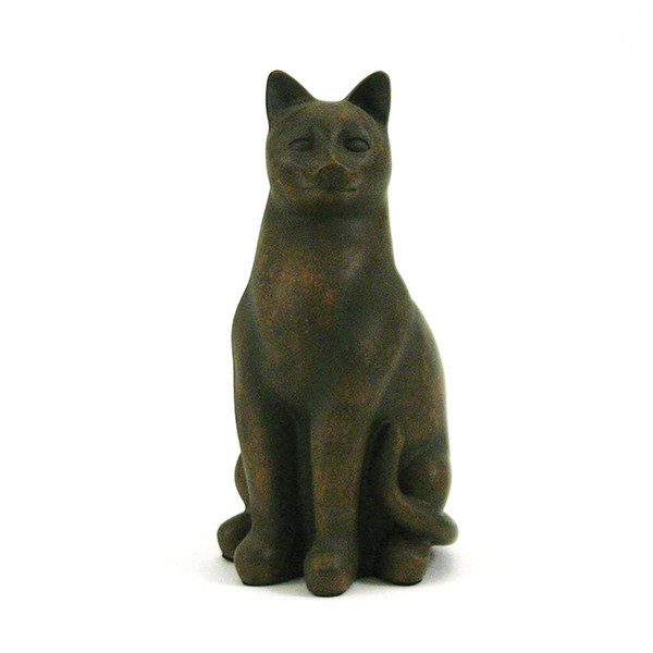 Image of Cat Urn - Grand Cat Cremation Urn - Tabby Brown, Urns for Ashes