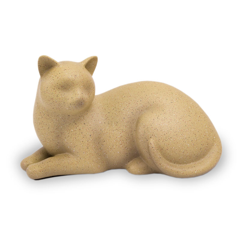 Image of Cat Urn - Cozy Cat Cremation Urn - Fawn, Urns for Ashes