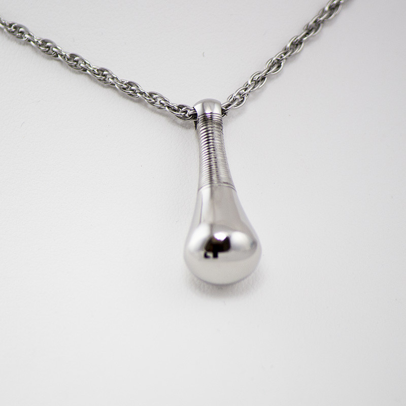 Image of Victorias Stainless Steel Cremation Necklace Gray