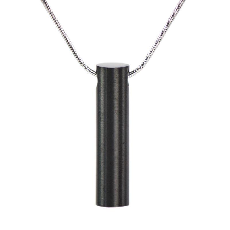 Image of Onyx Cylinder Cremation Necklace