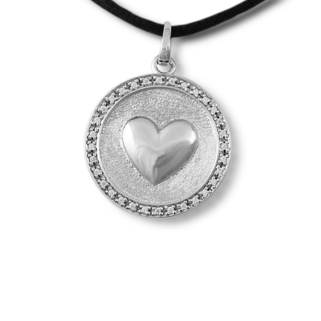 Image of In My Heart Cremation Pendant, Jewelry Gray