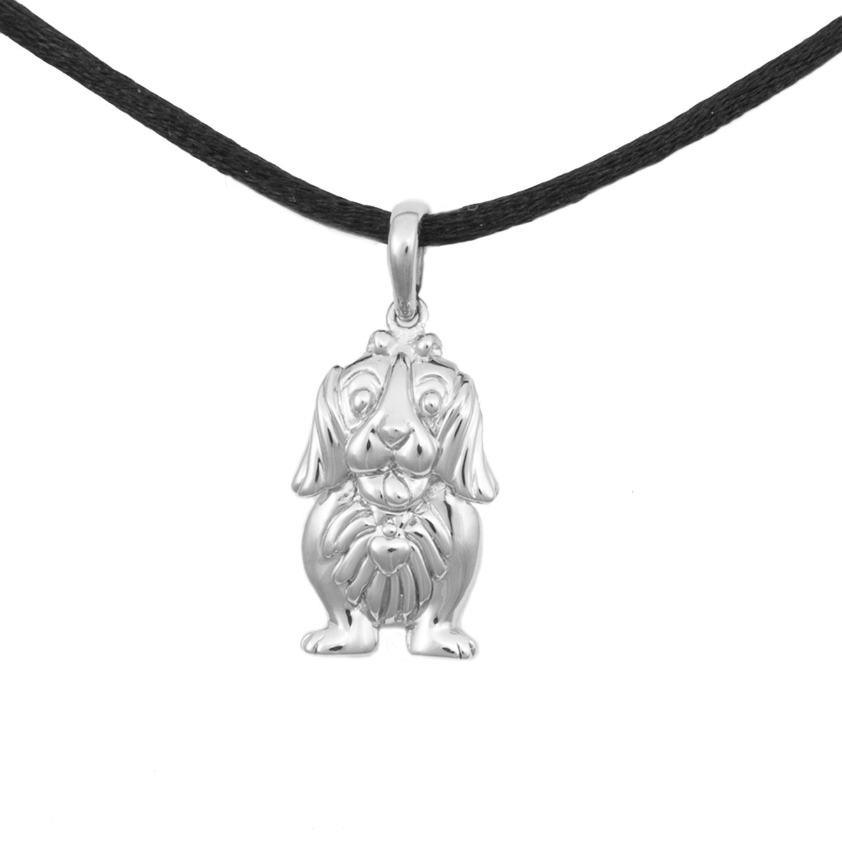 Image of Dachshund Cremation Pendant - Sterling Silver, Jewelry Gray
