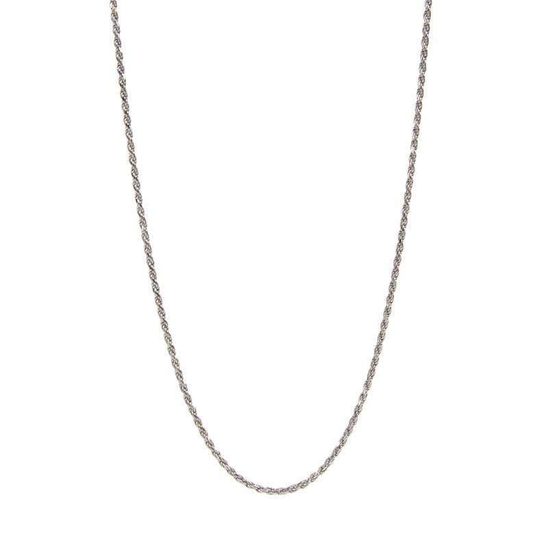 Image of Sterling Silver Rope Chain - 20 Inches Gray