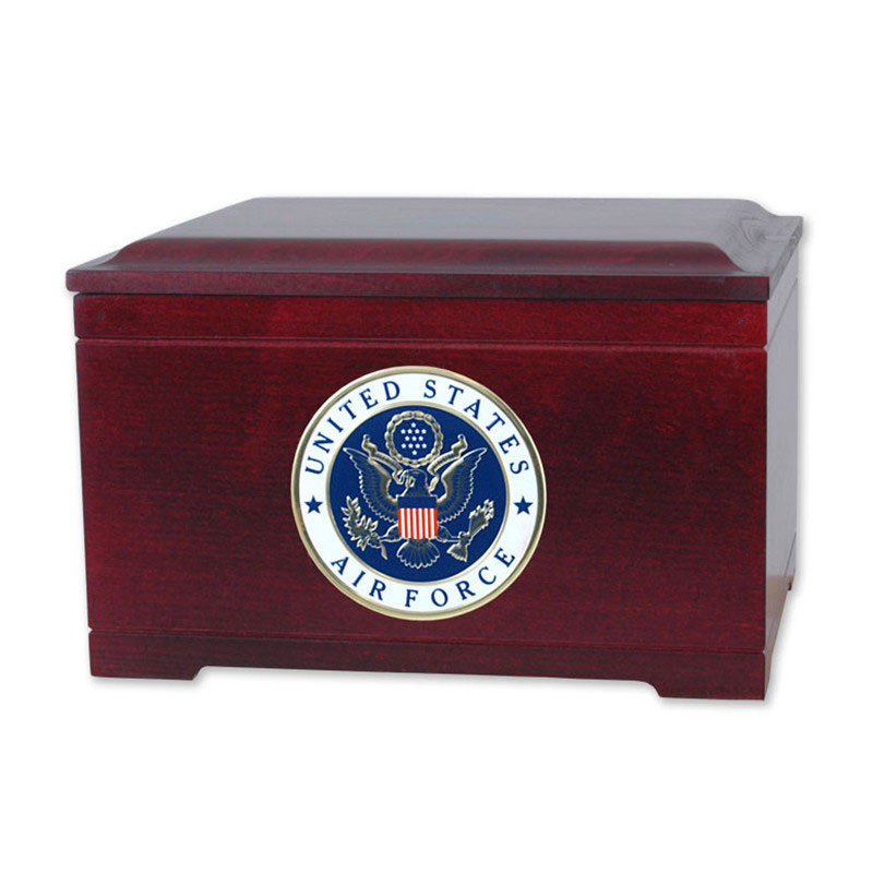Image of All American Rosewood Urn for Ashes - Military Red, Urns for Ashes