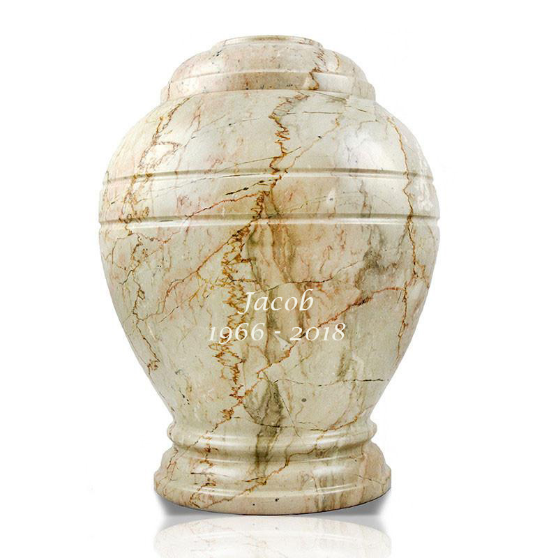 Image of Alluvium Marble Cremation Urn - Large Red, Urns for Ashes