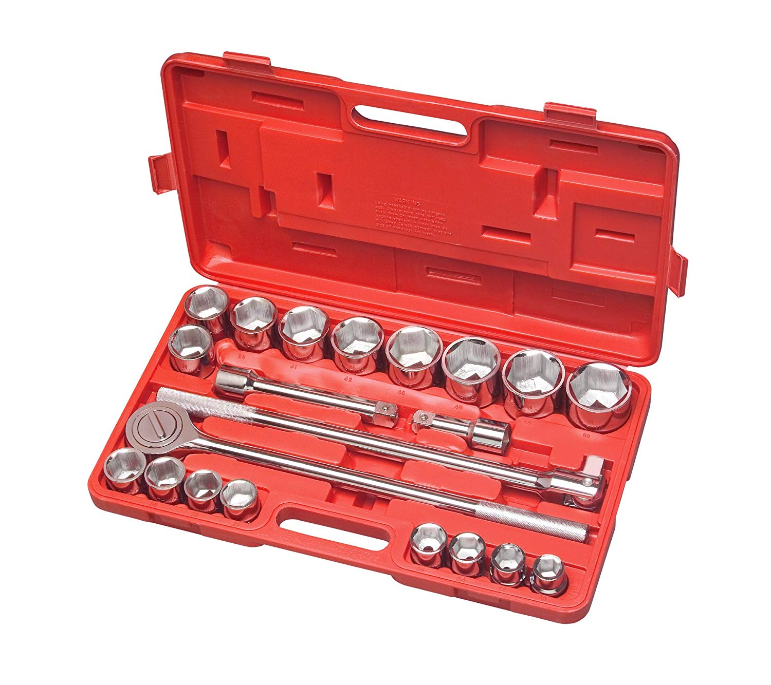 3/4 Inch Drive Jumbo Socket Set Metric 21 Piece 6 Point 19mm to 50mm