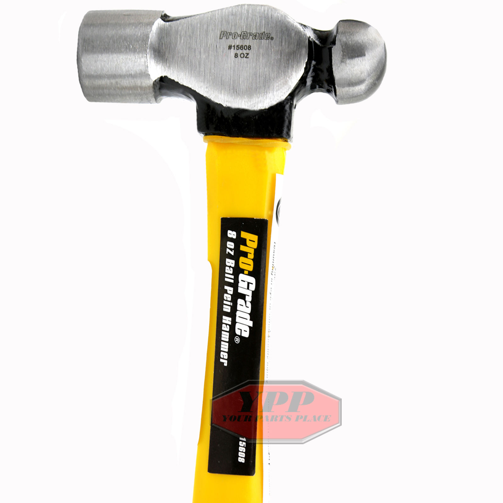 8oz Ball Pein Peen Hammer Round End Jacketed Fiberglass Comfort Handle