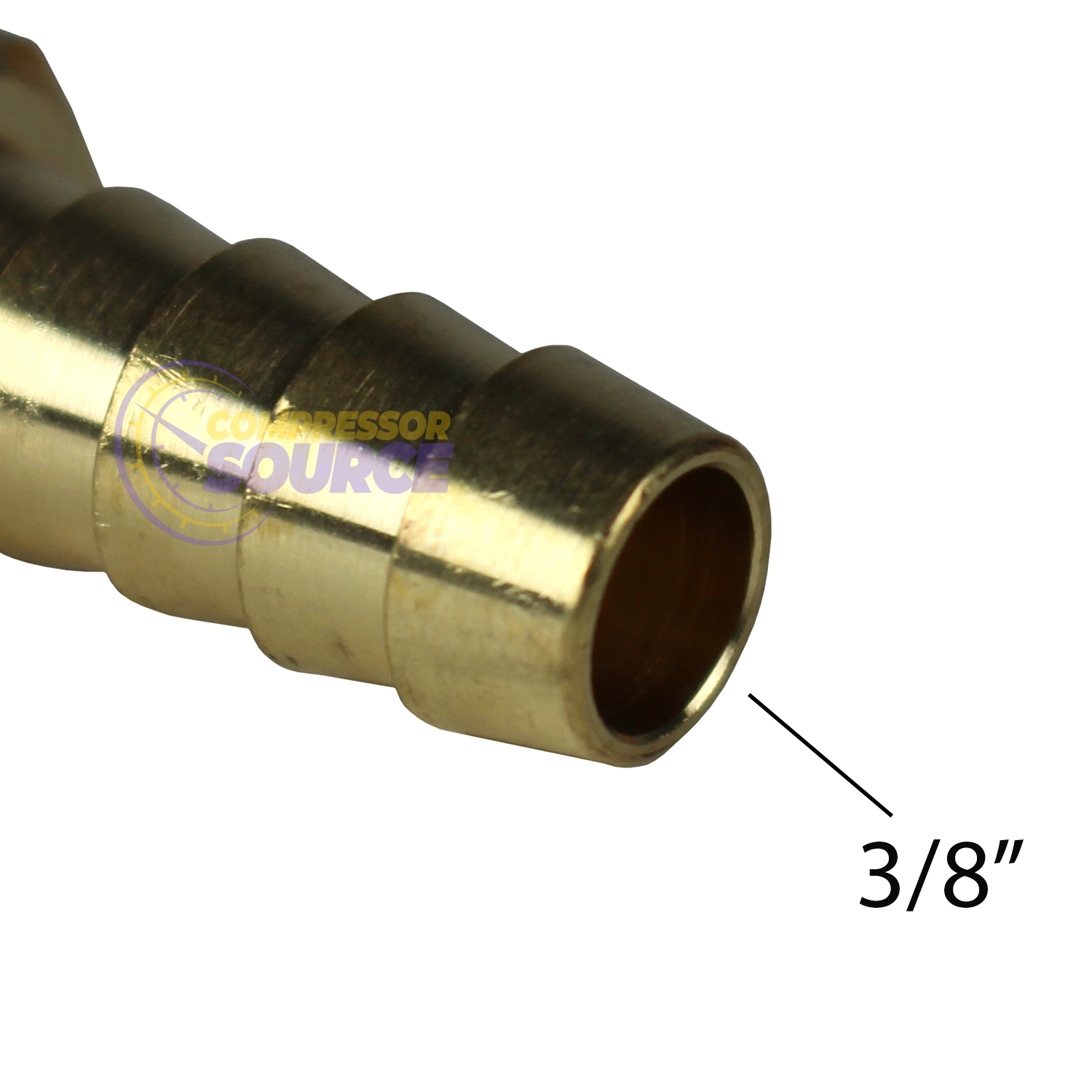 Paquete de 2 accesorios de barra de manguera de aire de latón con rosca de tubería MNPT de 3/8" x 1/4" para manguera de 3/8" - Imagen 6 de 10