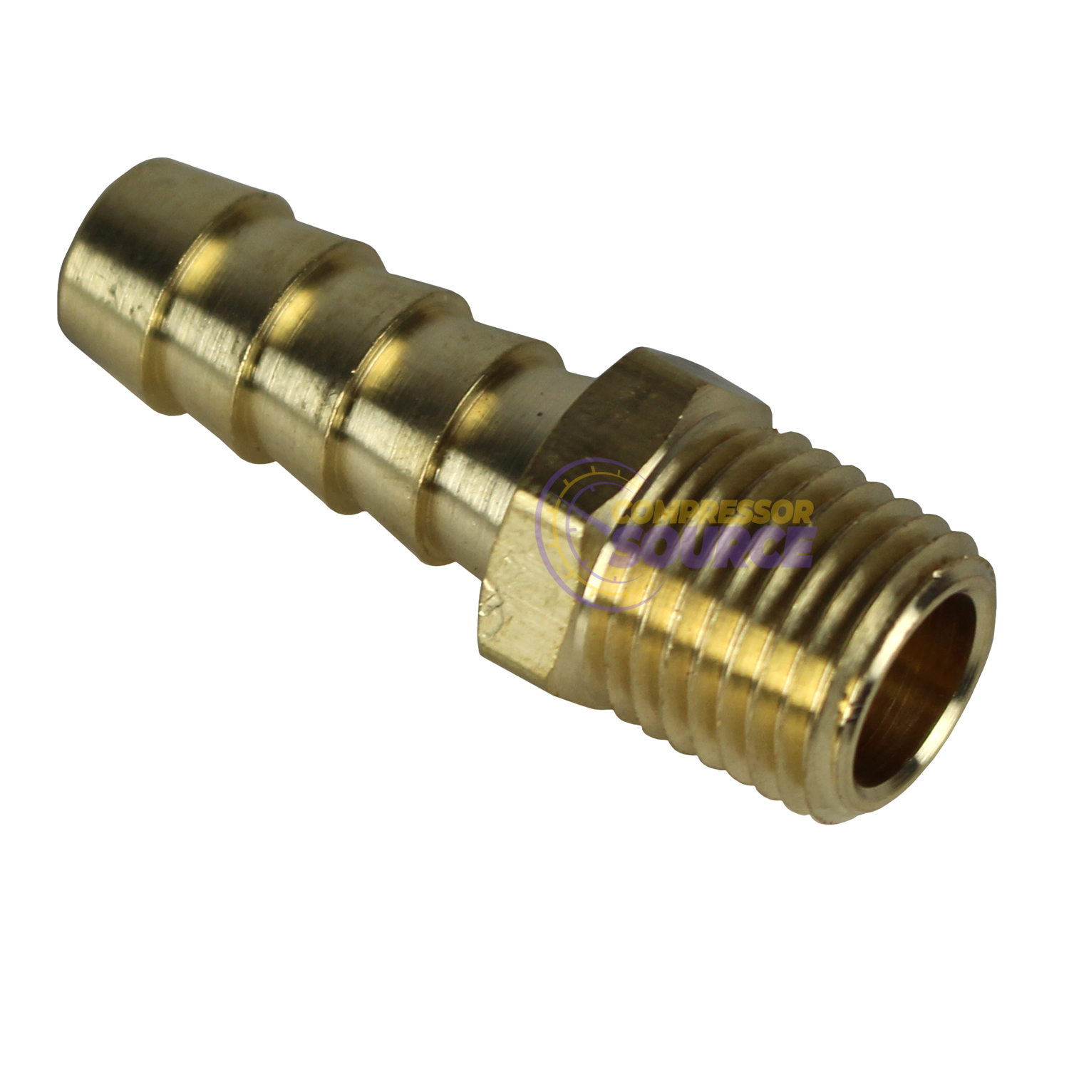 Paquete de 2 accesorios de barra de manguera de aire de latón con rosca de tubería MNPT de 3/8" x 1/4" para manguera de 3/8" - Imagen 9 de 10