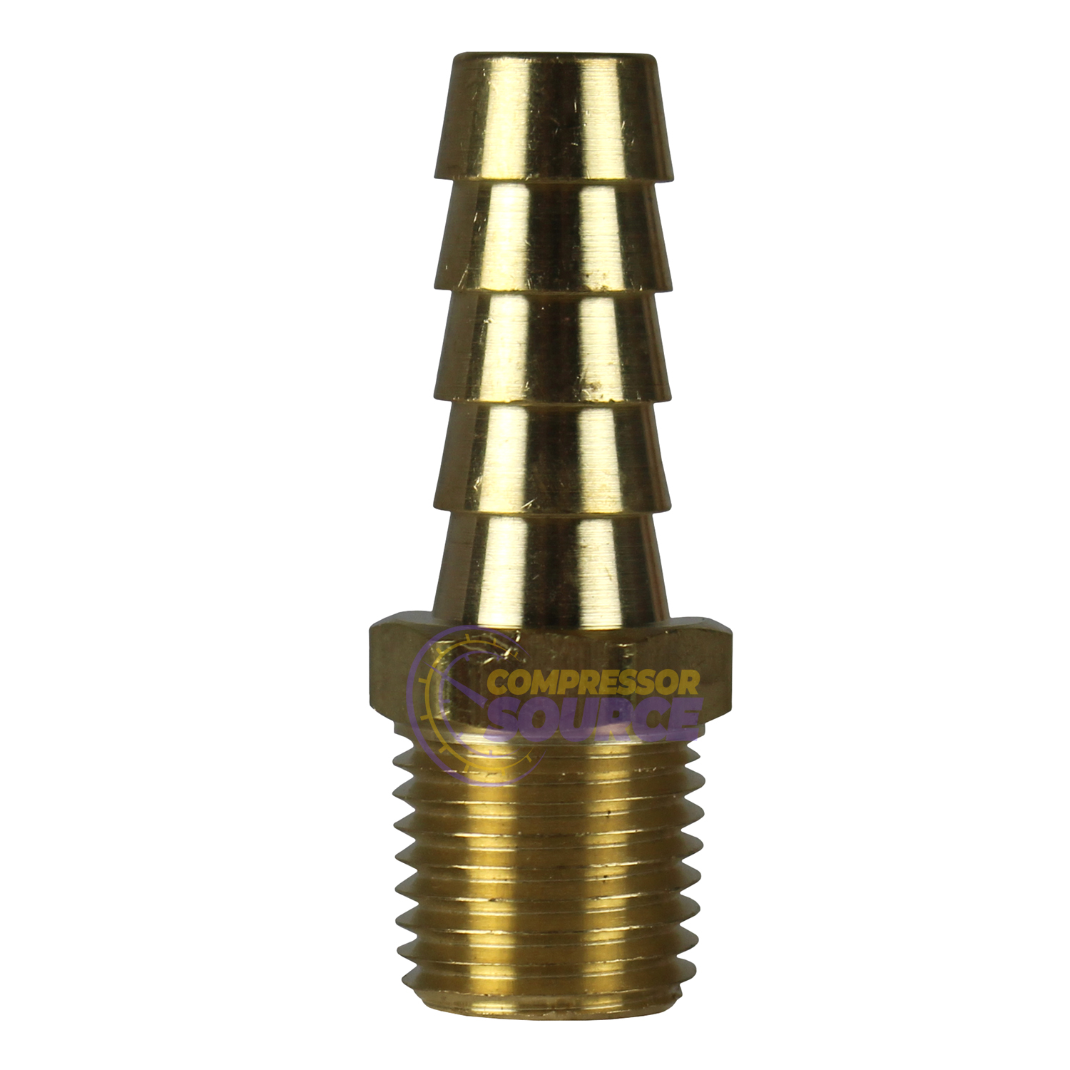 Paquete de 2 accesorios de barra de manguera de aire de latón con rosca de tubería MNPT de 3/8" x 1/4" para manguera de 3/8" - Imagen 10 de 10