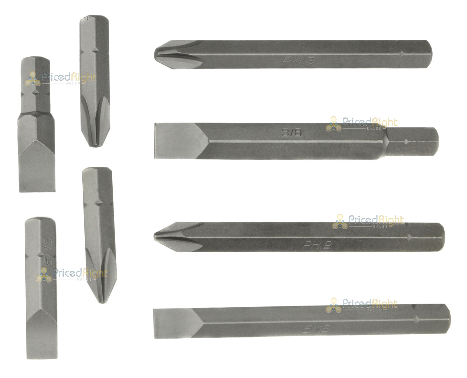 8 Pc Piece Impact Driver Bit Set Screwdriver Kit Tekton 2915 5/16" Hex Shaft eBay