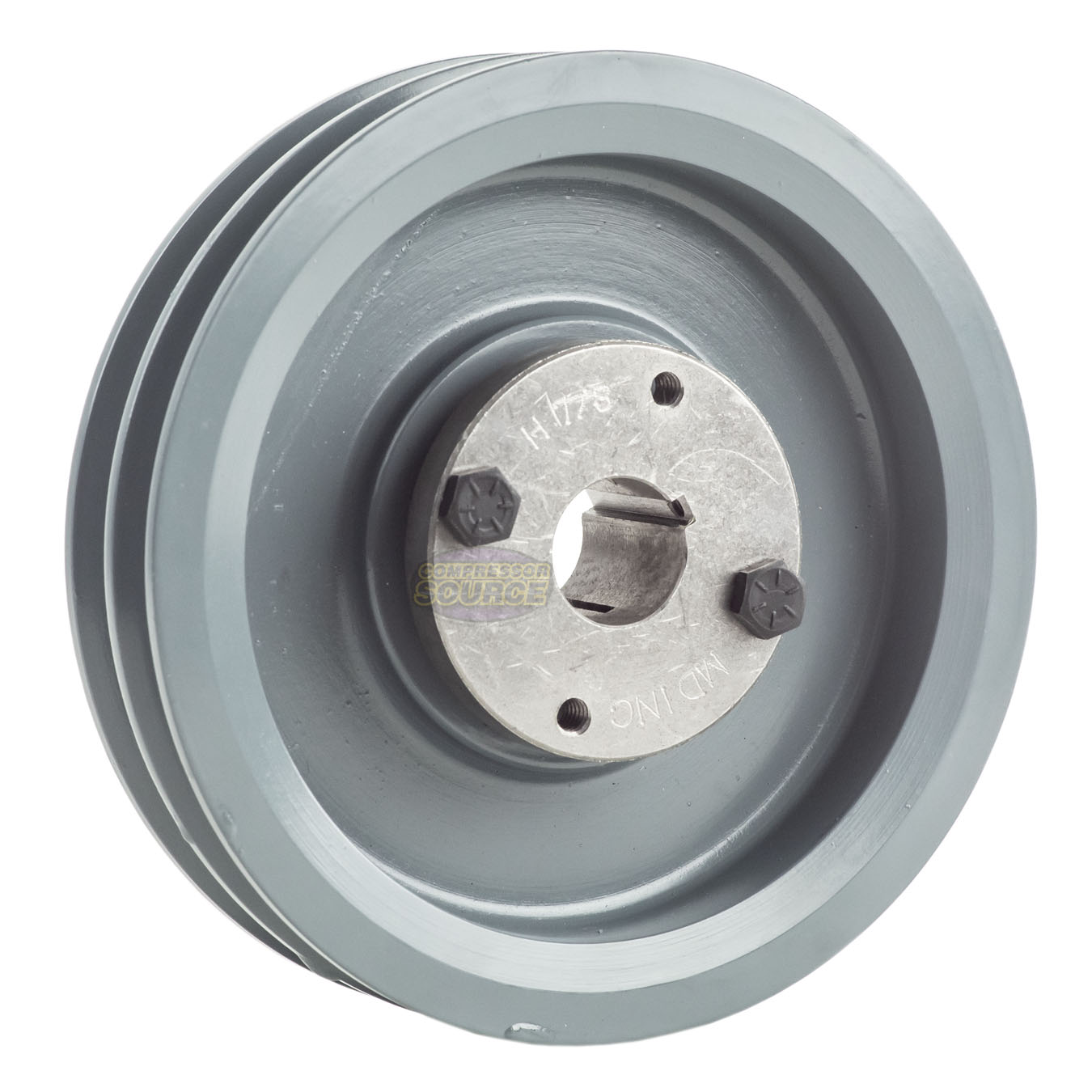 Cast Iron 4.75 2 Groove Dual Belt A Section 4L Pulley with 7//8 Sheave Bushing