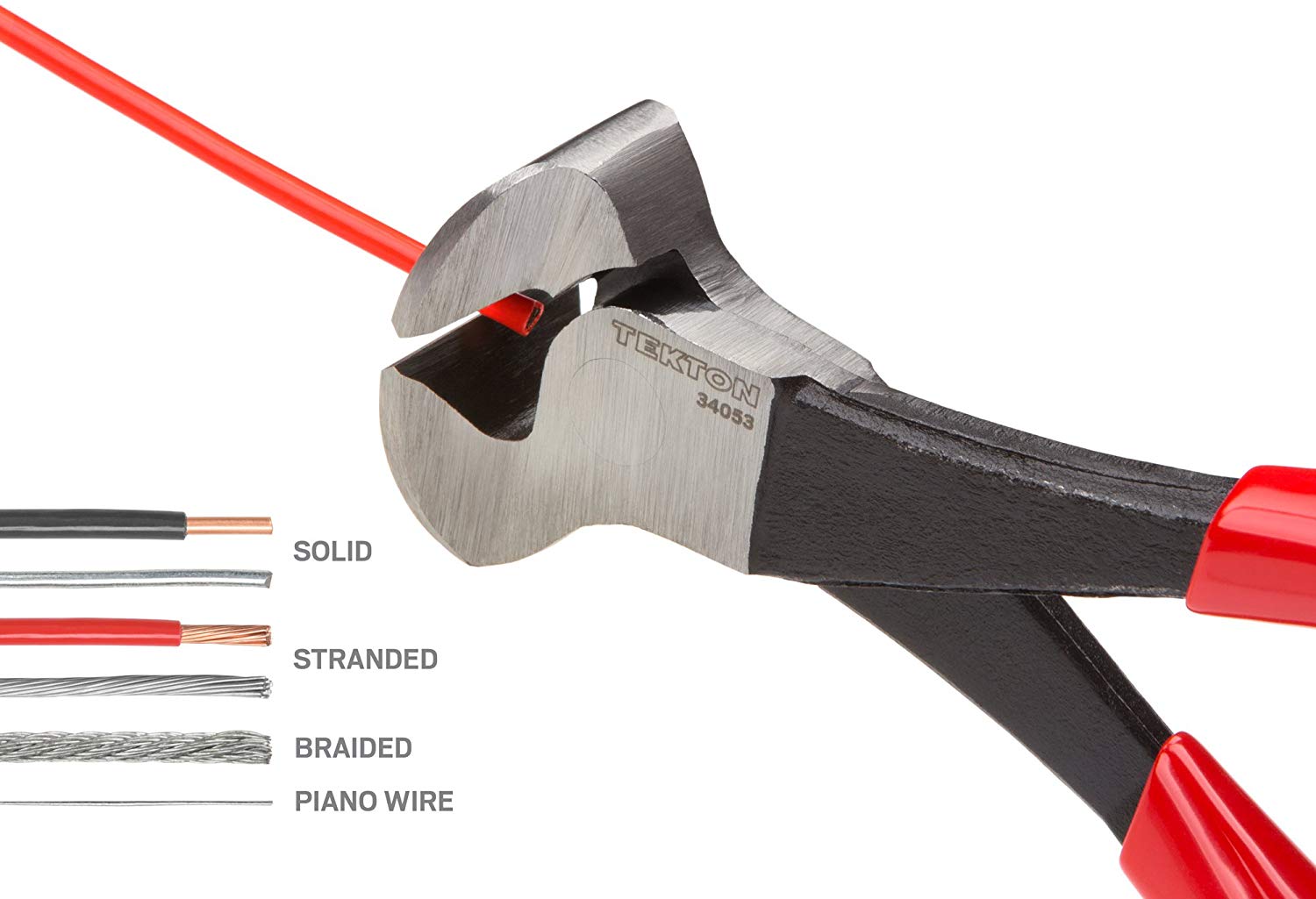 Tekton 34053 8" End Cutting Nipper Pliers Cutters NonSlip Grip Twin Blades 20209340530 eBay