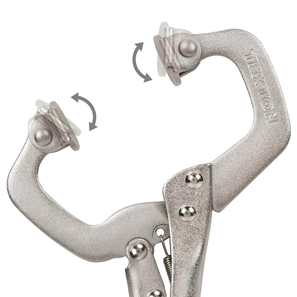 6" Swivel Pad Locking C Clamp Chrome Plated Corrosion Resistant TEKTON