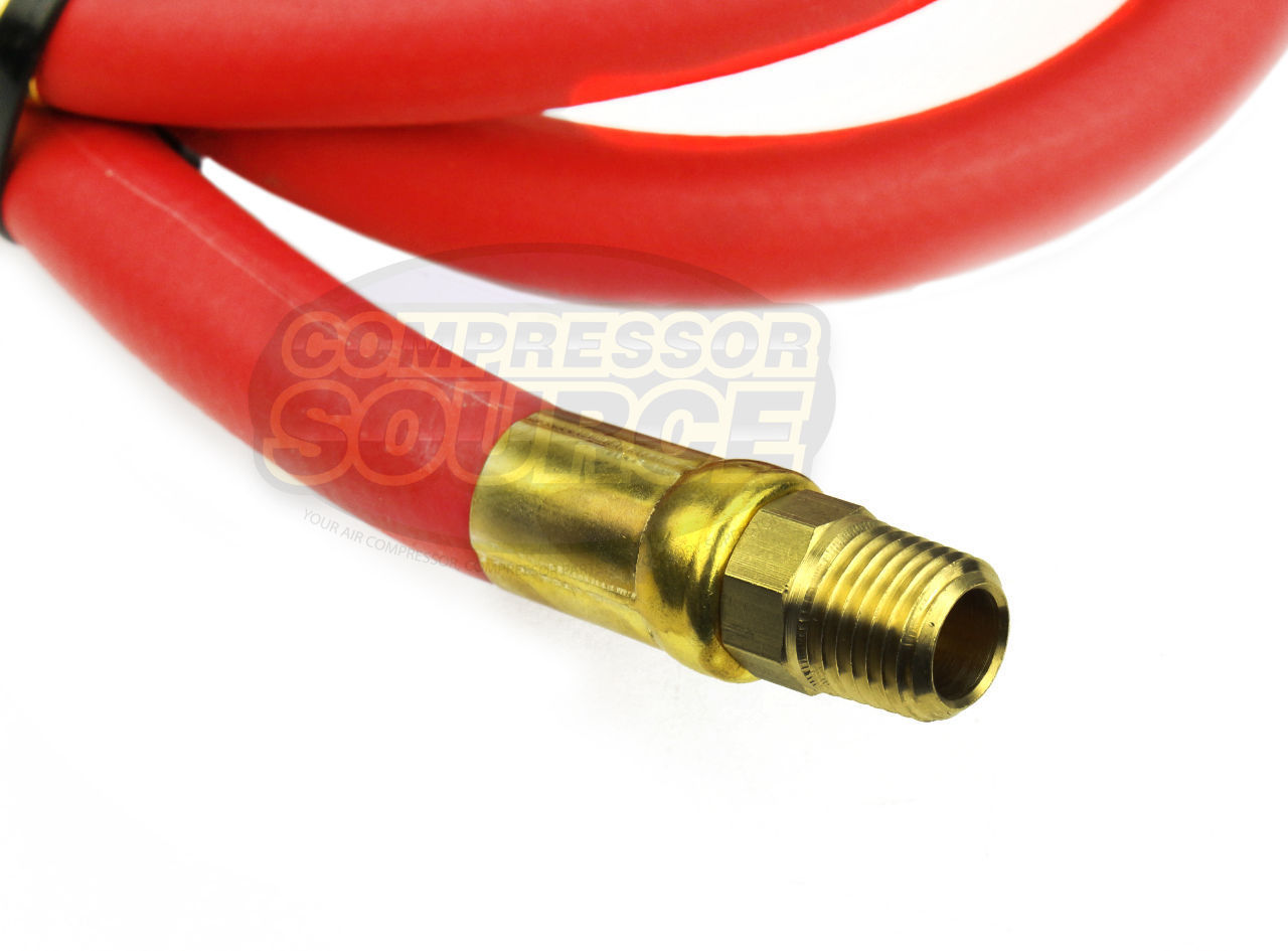 Tekton 3/8" x 3' ft Rubber Air Hose Whip Lead 250 PSI Brass Ends USA