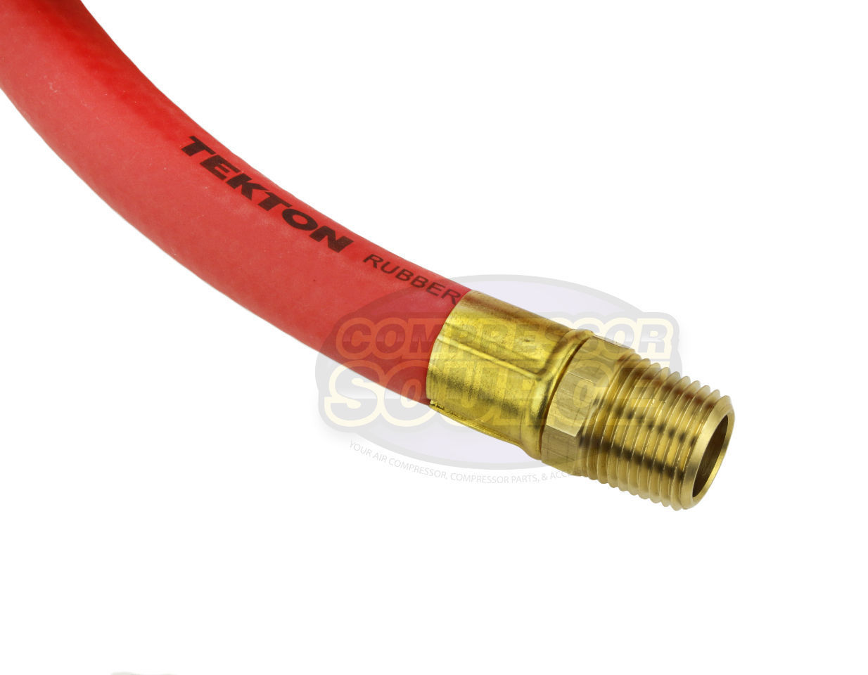Tekton 1/2" x 6' ft Rubber Air Hose Whip Lead 250 PSI Brass Ends USA