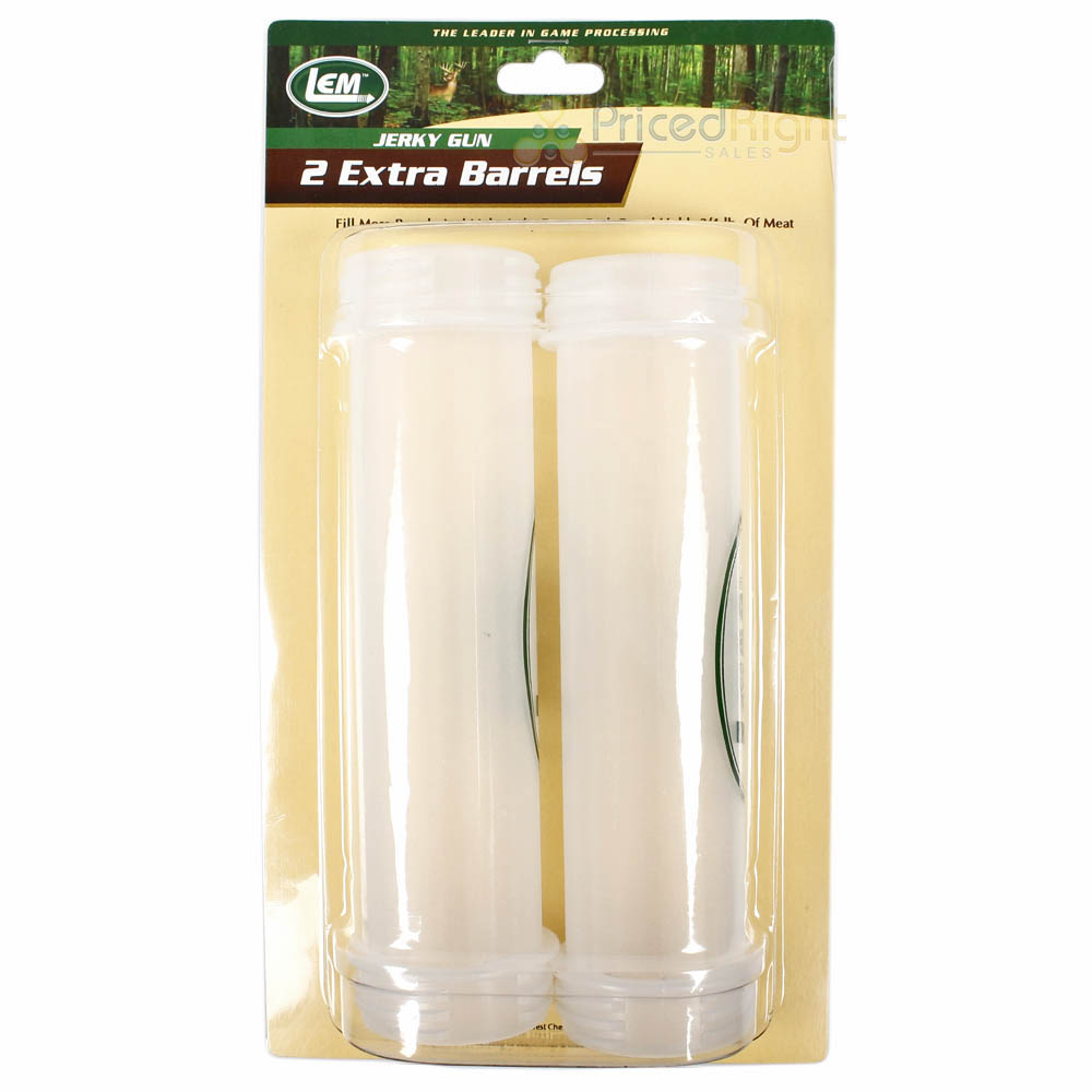 LEM 2 Piece 9 1/8" Extra Barrels for Jerky Cannon Holds 3/4" lbs of