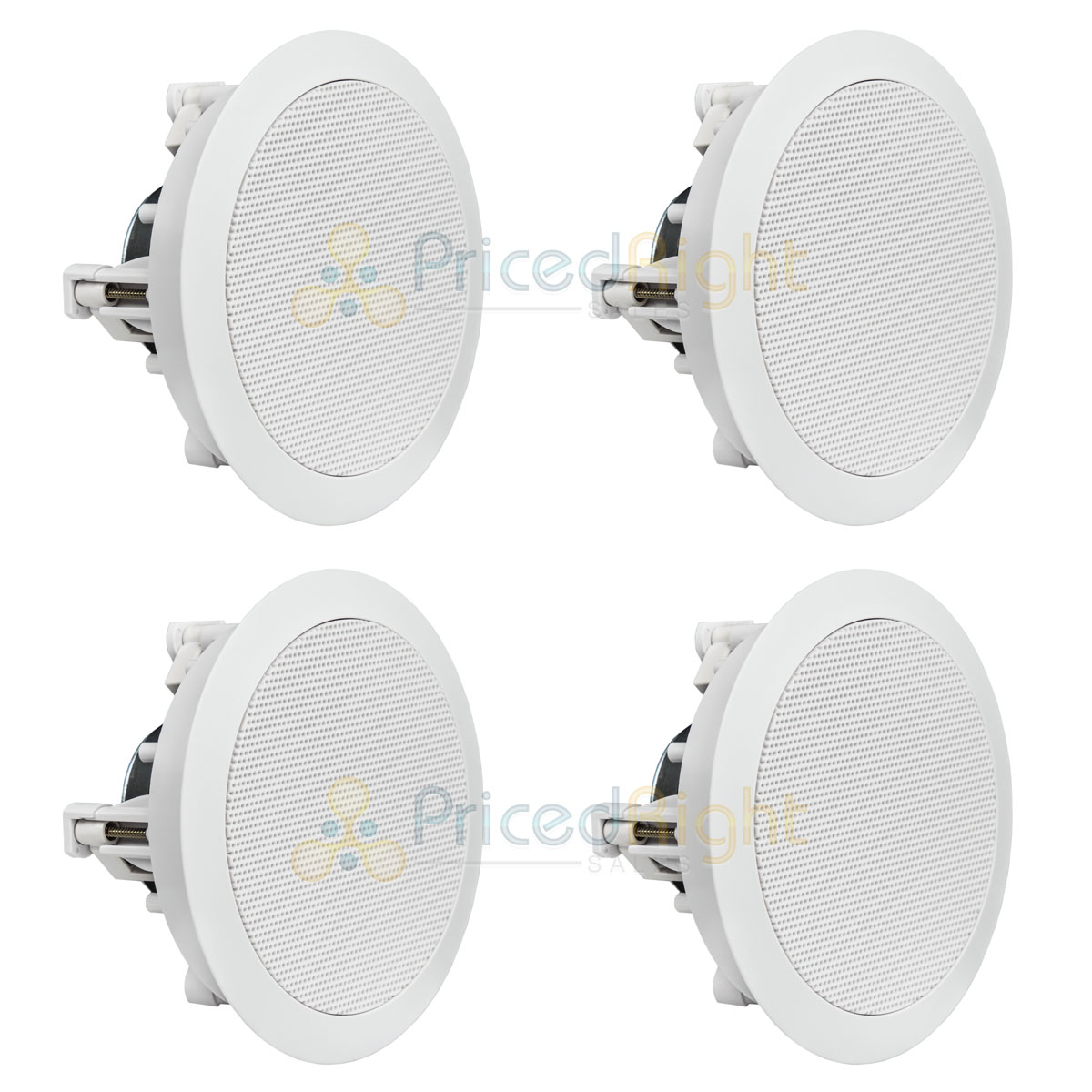 4 Pack 5 25 In Ceiling Speakers Home Theater Flush Wall 8 Ohm 2