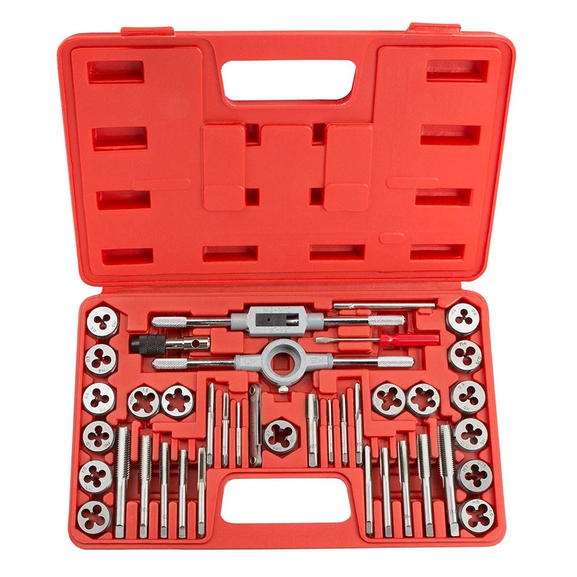 39 Piece Tap and Die Set Metric Storage Tray Alloy Steel Tekton 7559