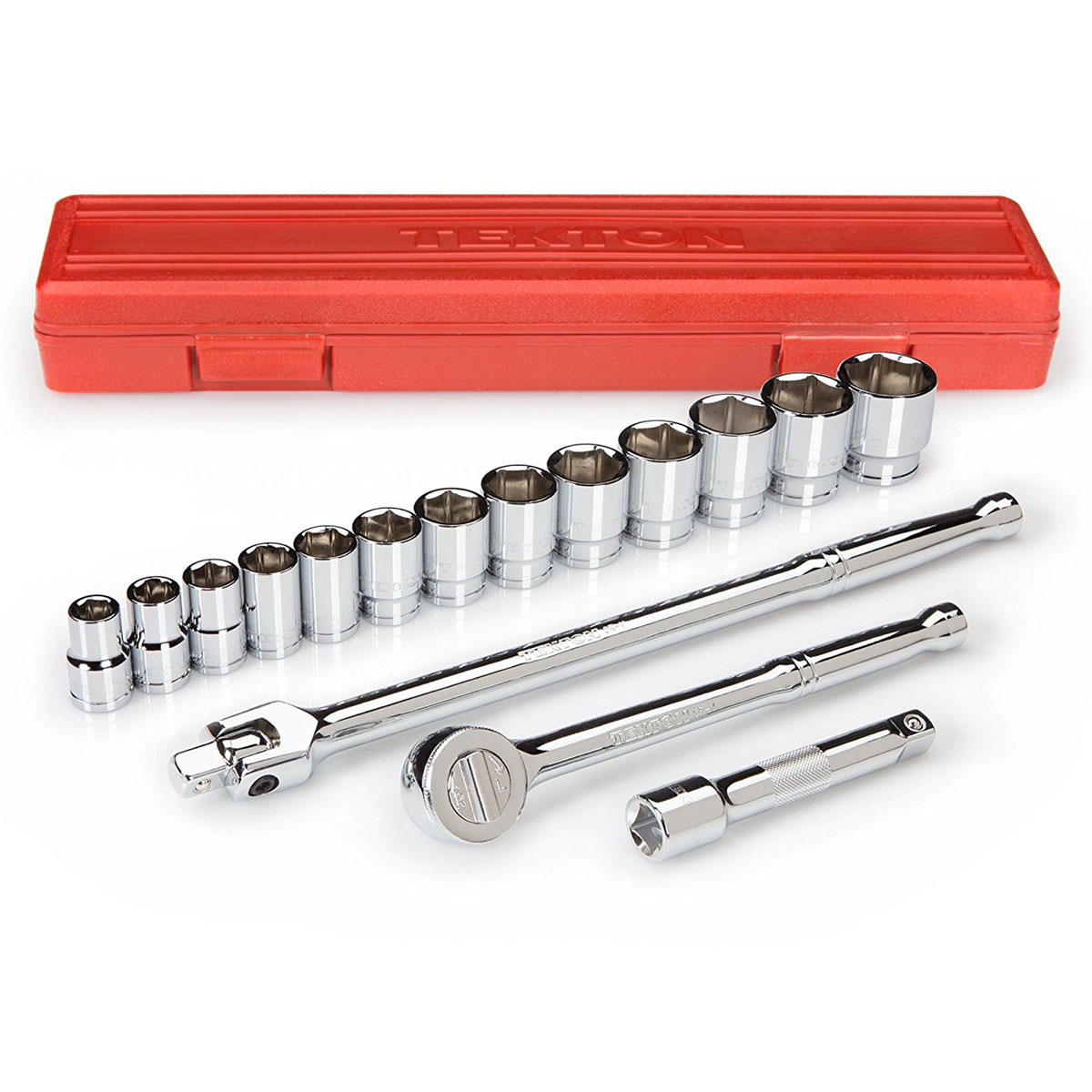 17 Piece 1/2" Drive Socket Set Complete Ratchet Metric MM Tool Kit