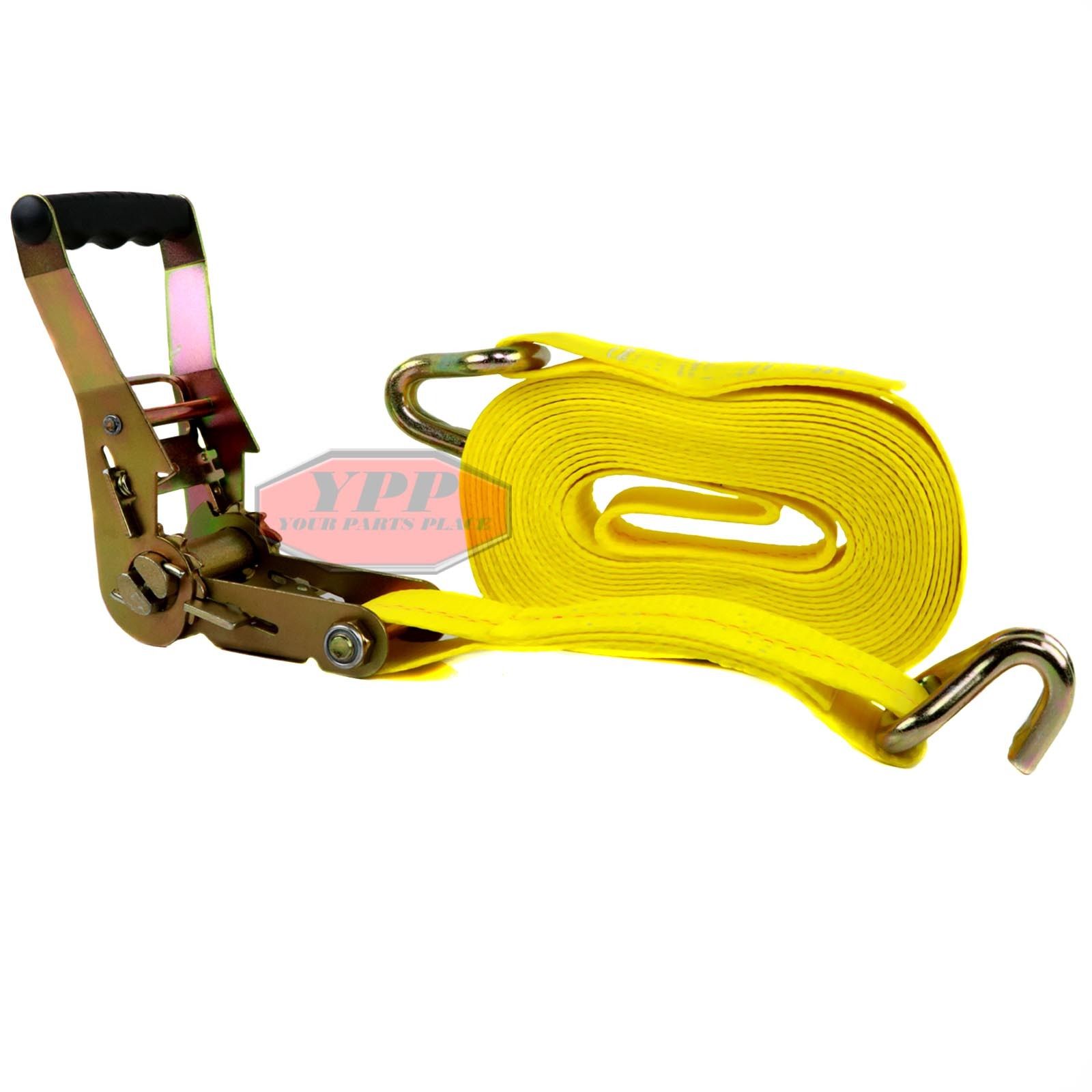 Ratchet Nylon Tie Down Strap 27 Ft X 2" Hd 2 Pack 10000 Lbs Cargo Dot