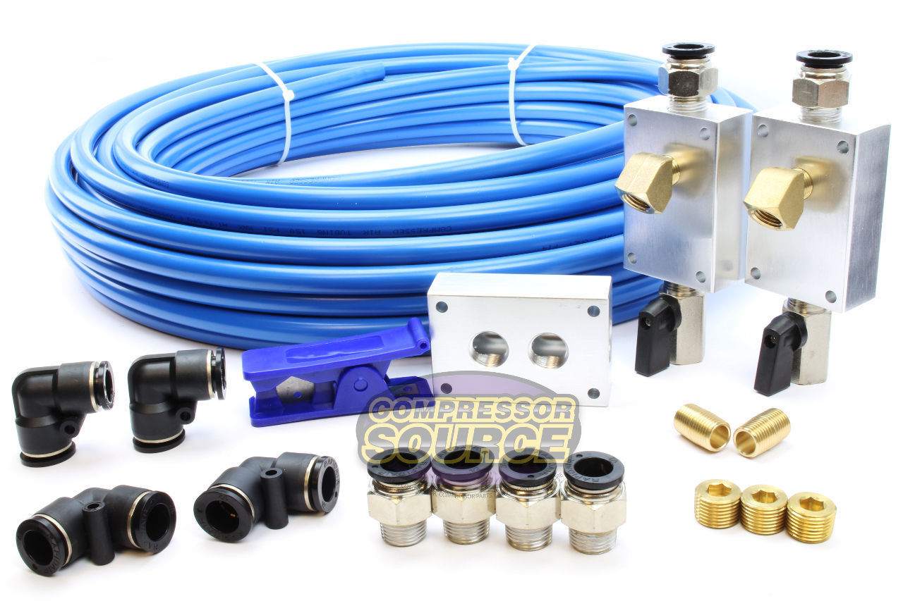 thumbnail image 2 of 3/4" Air Piping Elbow Fittings 4-Pack - Nickel Brass Rapid Air System 200PSI Kit 2 of 10