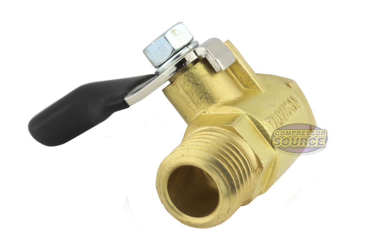 Brass 1/4" Male NPT Ball Valve Water Moisture Air Compressor Tank Drain