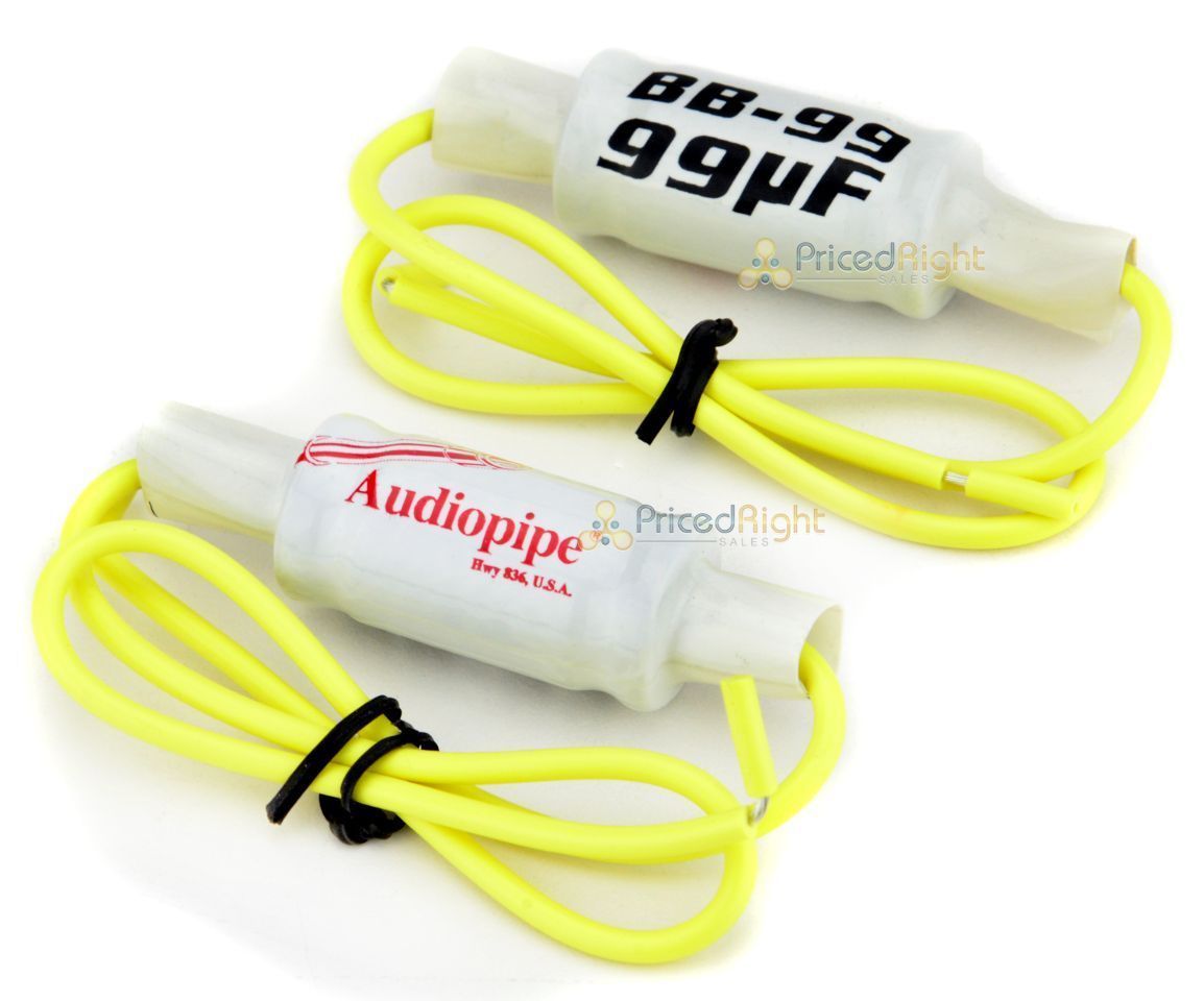 Pair Of BB99 Audiopipe In Line Noise Filter Speaker Bass Blocker 4 OHM