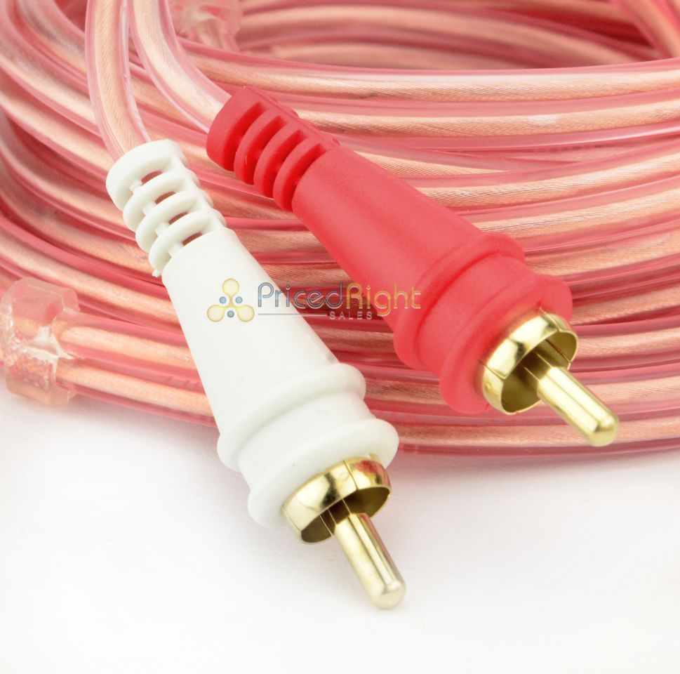 2 RCA 12 Ft Cable Audiopipe Stereo Interconnect Car Audio Home Cables 2