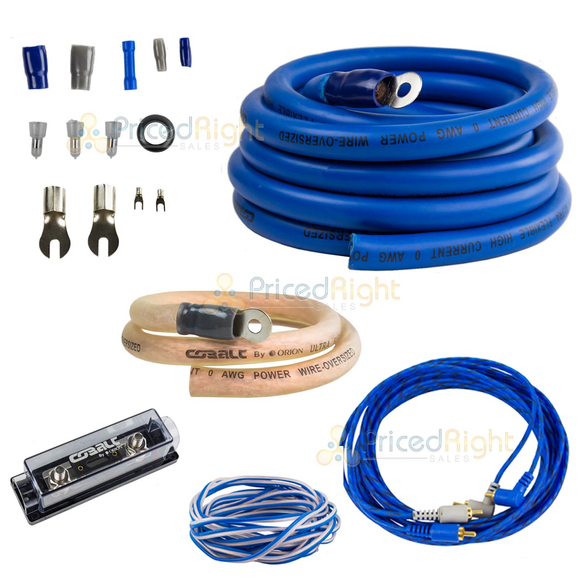 0 Gauge Amp Install Kit 6500W Car Audio Amplifier Over sized Wire Cables