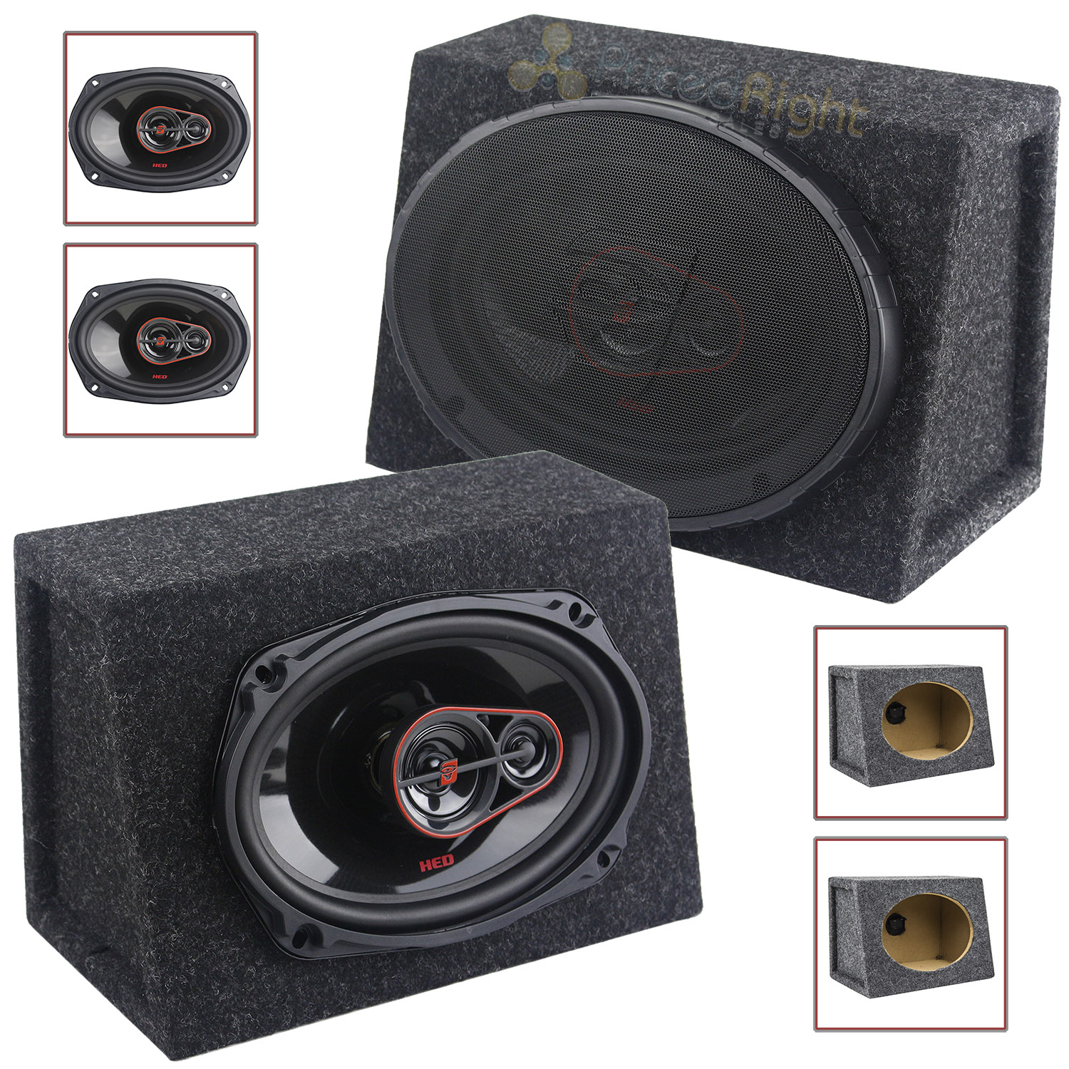 Xed Series Coaxial Speakers (3 Way X 9) Black One Size XED
