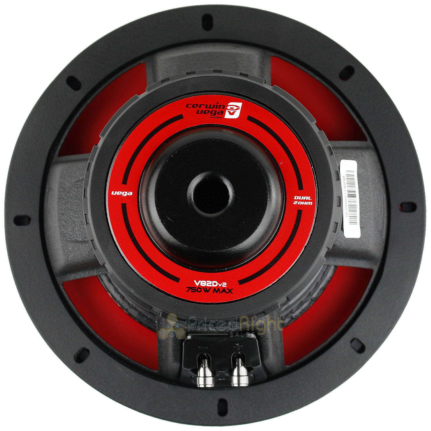 8" Dual 2 Ohm Subwoofer 750 Watts Car Audio Sub DVC Cerwin Vega V82DV2 Single 847169019548 eBay