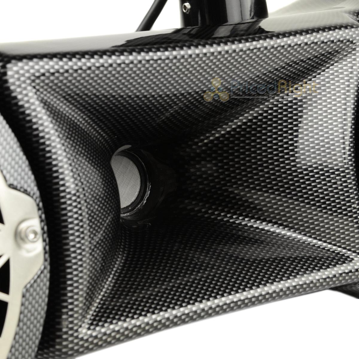 Carbon Fiber 8" Inch Waterproof 3 Way Double Tower Speaker RGB LED DS18