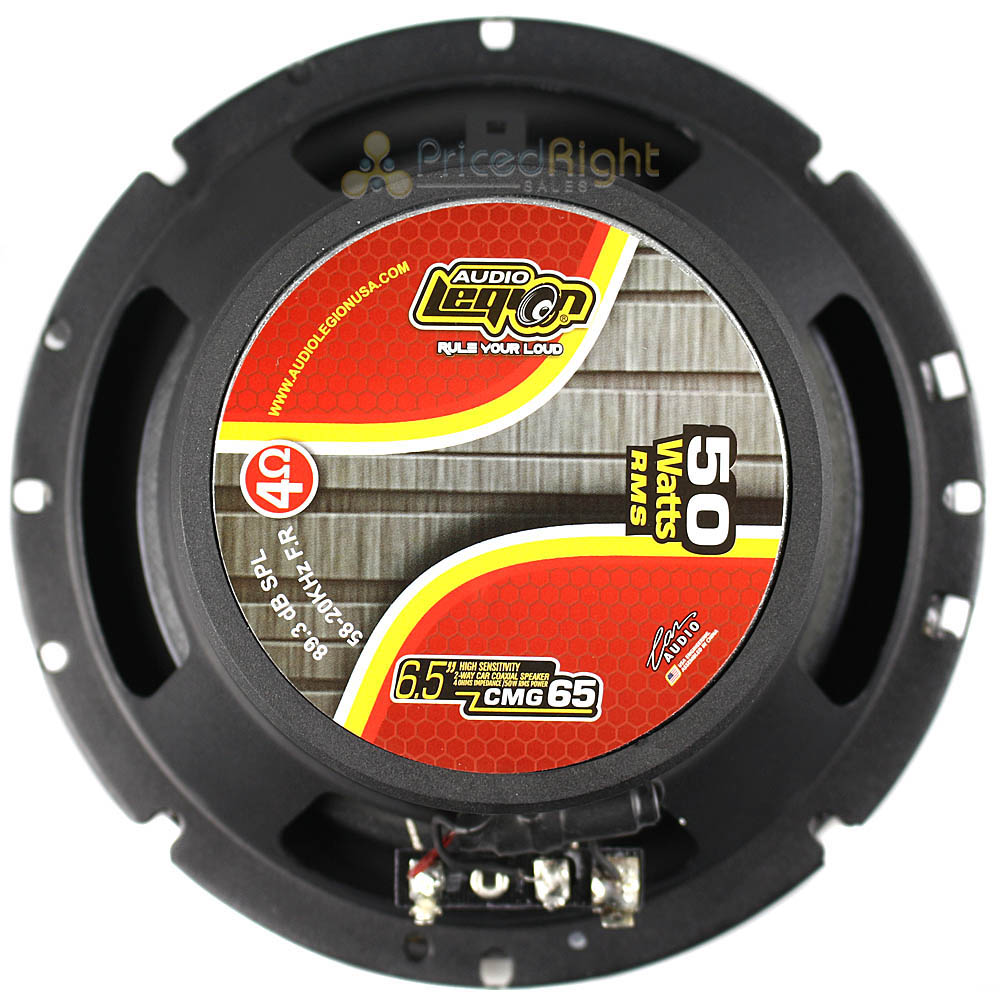 Audio Legion 6.5" Coaxial Speakers 100W Max 4 Ohm CMG65 2Way High