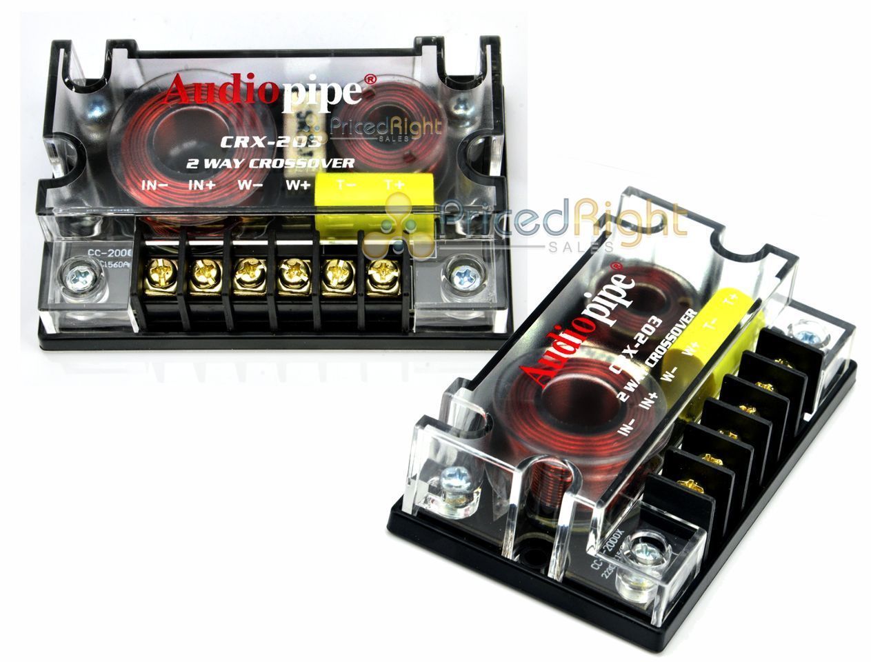 4 Audiopipe Passive 2 Way Car Audio Crossover / TwoWay Speaker and