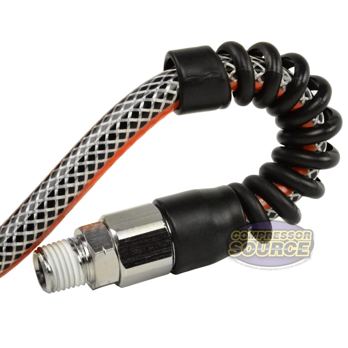 1//4 x 15 Ft Striper Flex Reinforced Hybrid PVC Air Hose Bend Restrictors 300 PSI