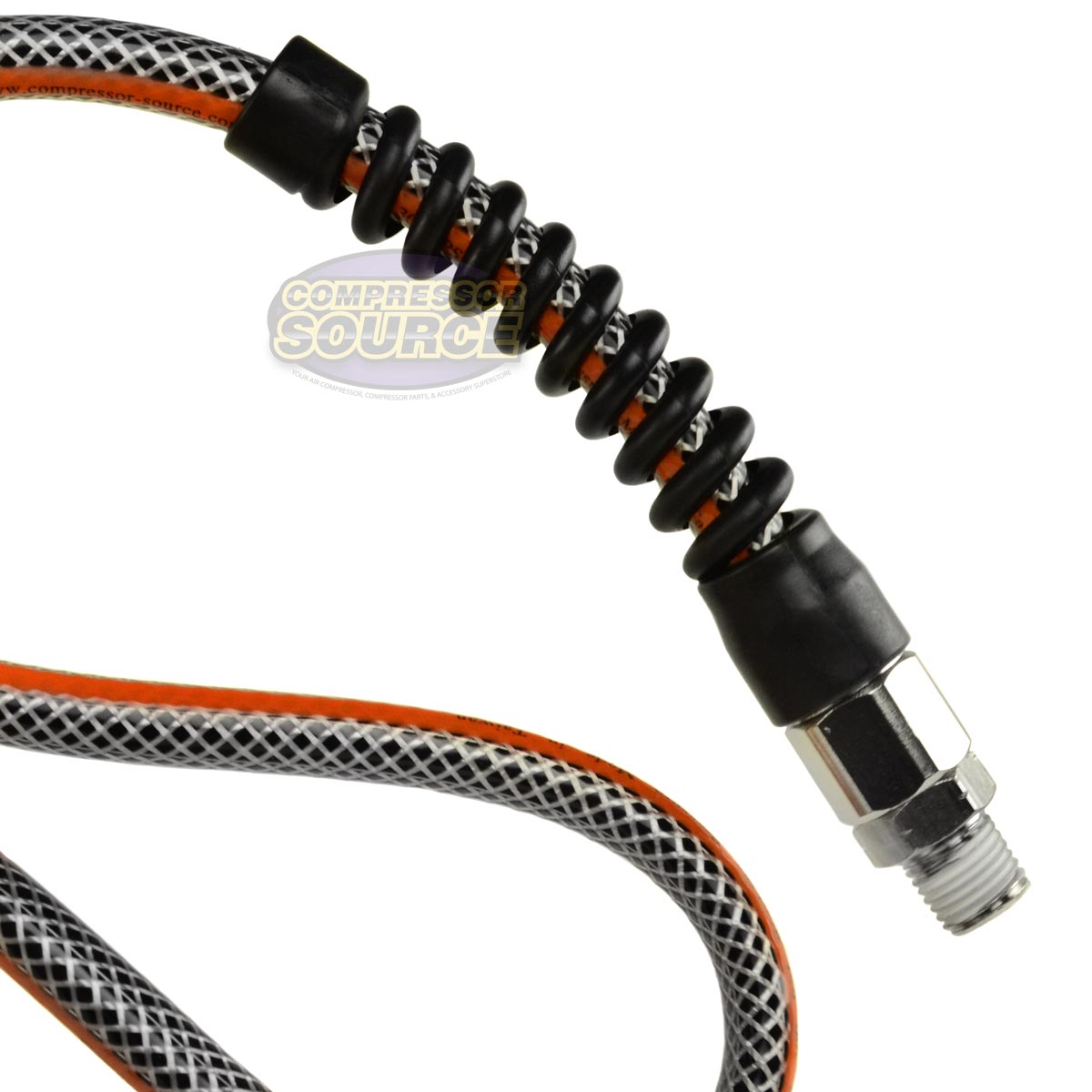 1/4" x 100' Ft Striper Flex Reinforced Hybrid PVC Air Hose Bend