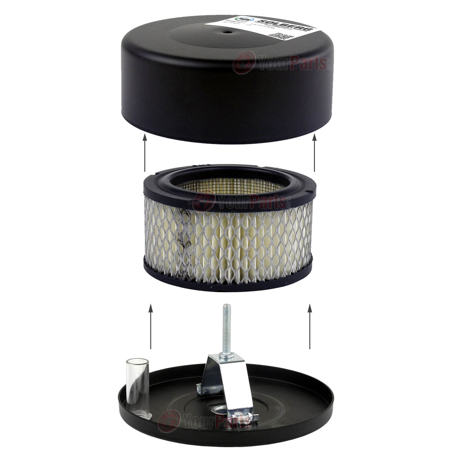 1/2" Compressor Air Intake Filter Silencer Housing Replacement Paper