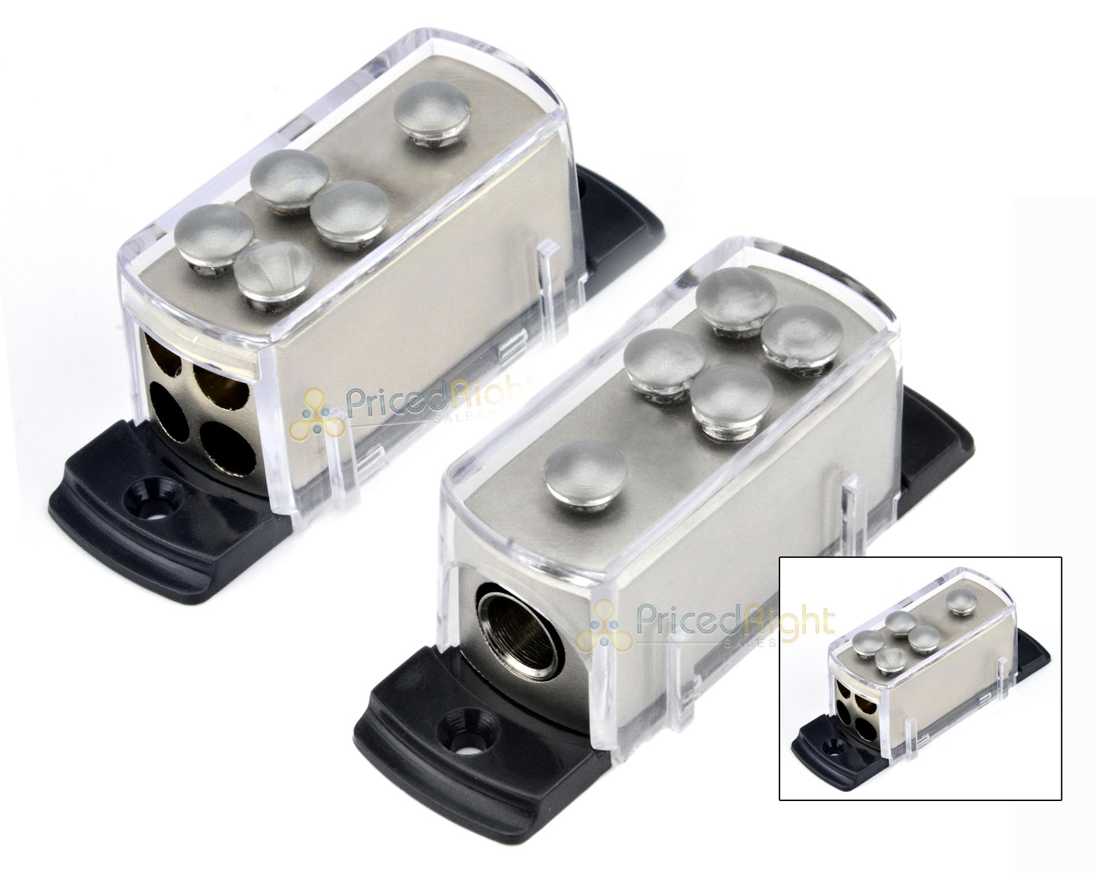 Two 4 8 Gauge Power Distribution Block Car Audio Wiring 1 to 4 Amp Platinum
