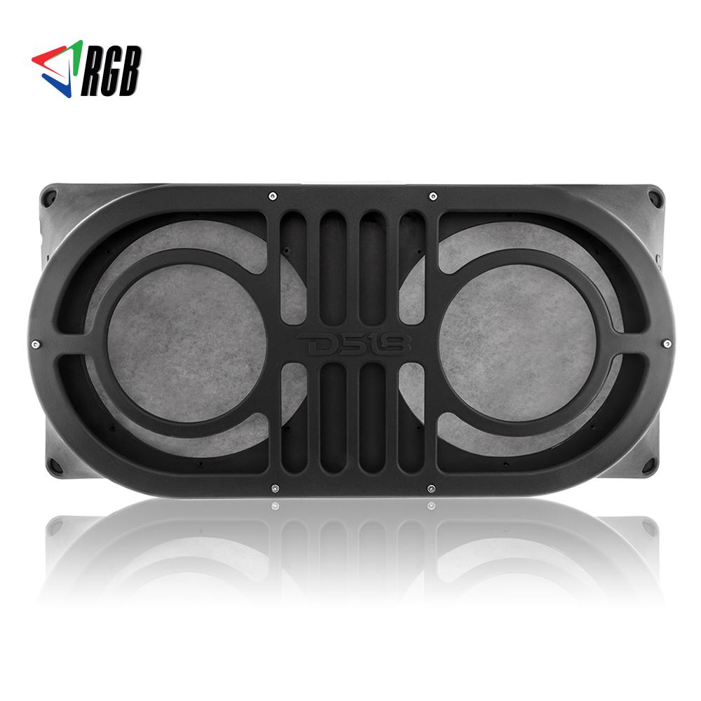 10" flachen Subwoofer RGB Gehäuse Box Jeep Wrangler JK JKU JL ds18