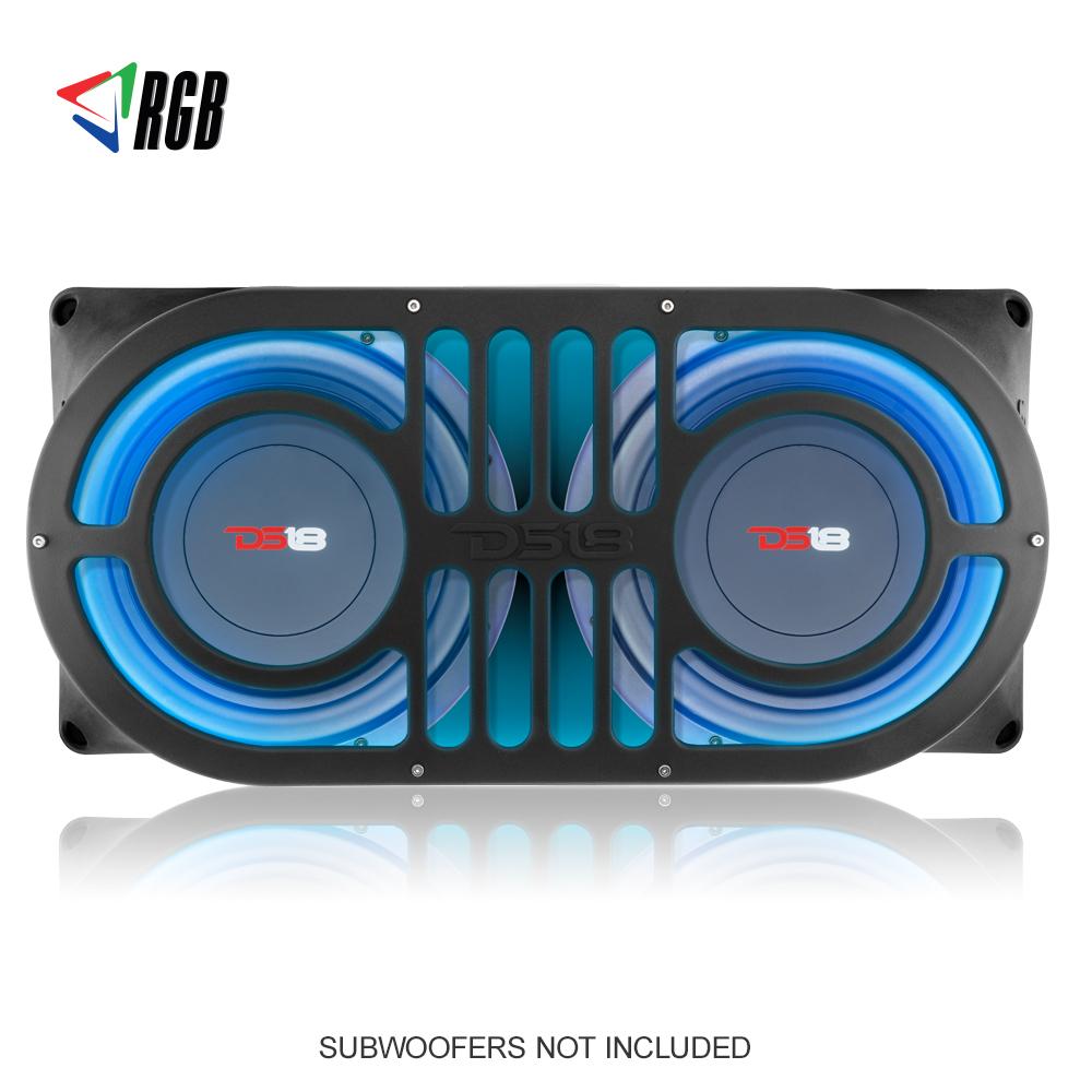 10" Shallow Subwoofer RGB Enclosure Box Jeep Wrangler JK JKU JL DS18