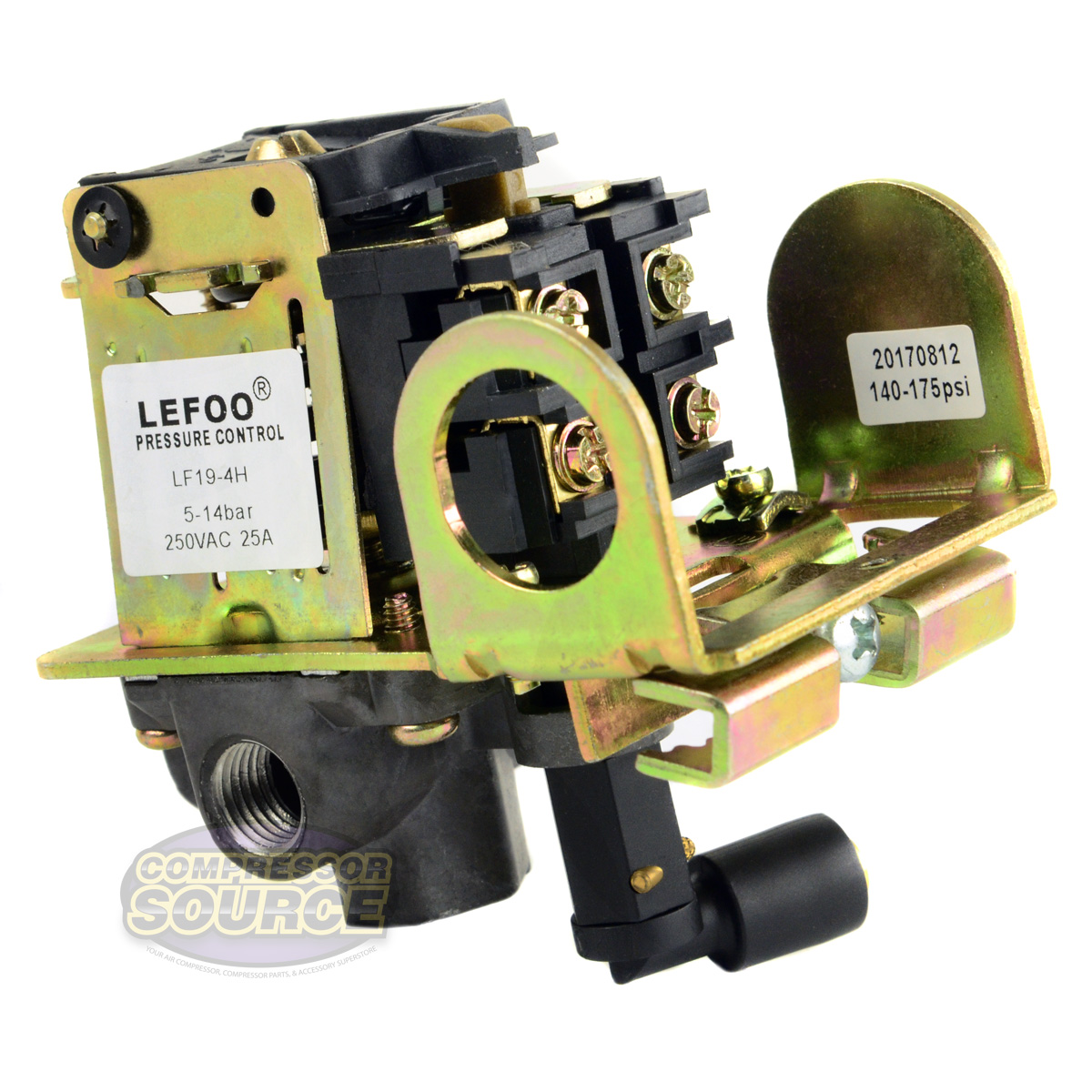 Replacement Air Compressor Pressure Switch, Sunny L4, 4 Port, 95-125 PSI, 25 Am - Foto 8