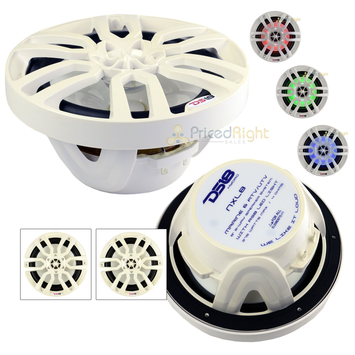 marine speakers with led lights