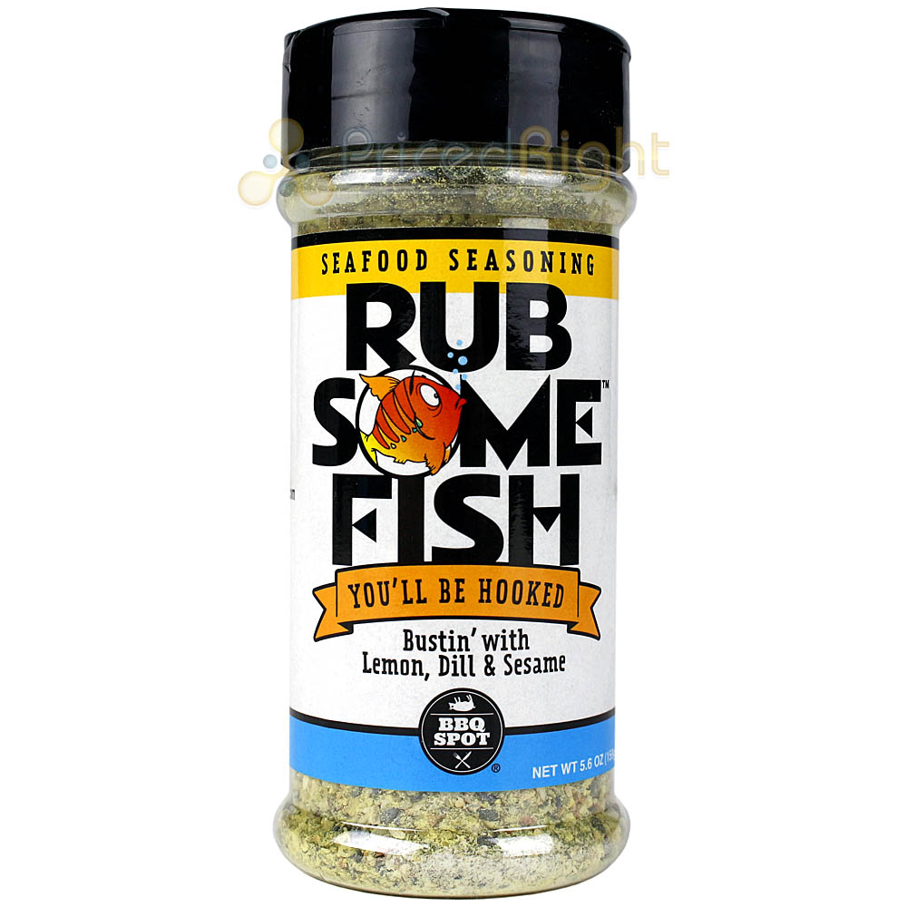 Rub Some Fish Seafood Seasoning 5.6 Oz Lemon Dill & Sesame Blend Gluten