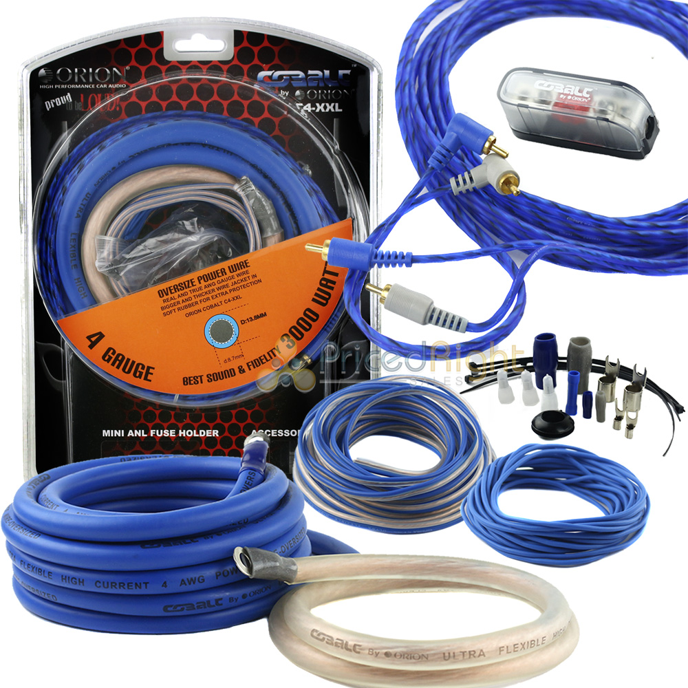 Orion 4 Gauge Amp Install Kit 3000W Car Audio Complete Amplifier