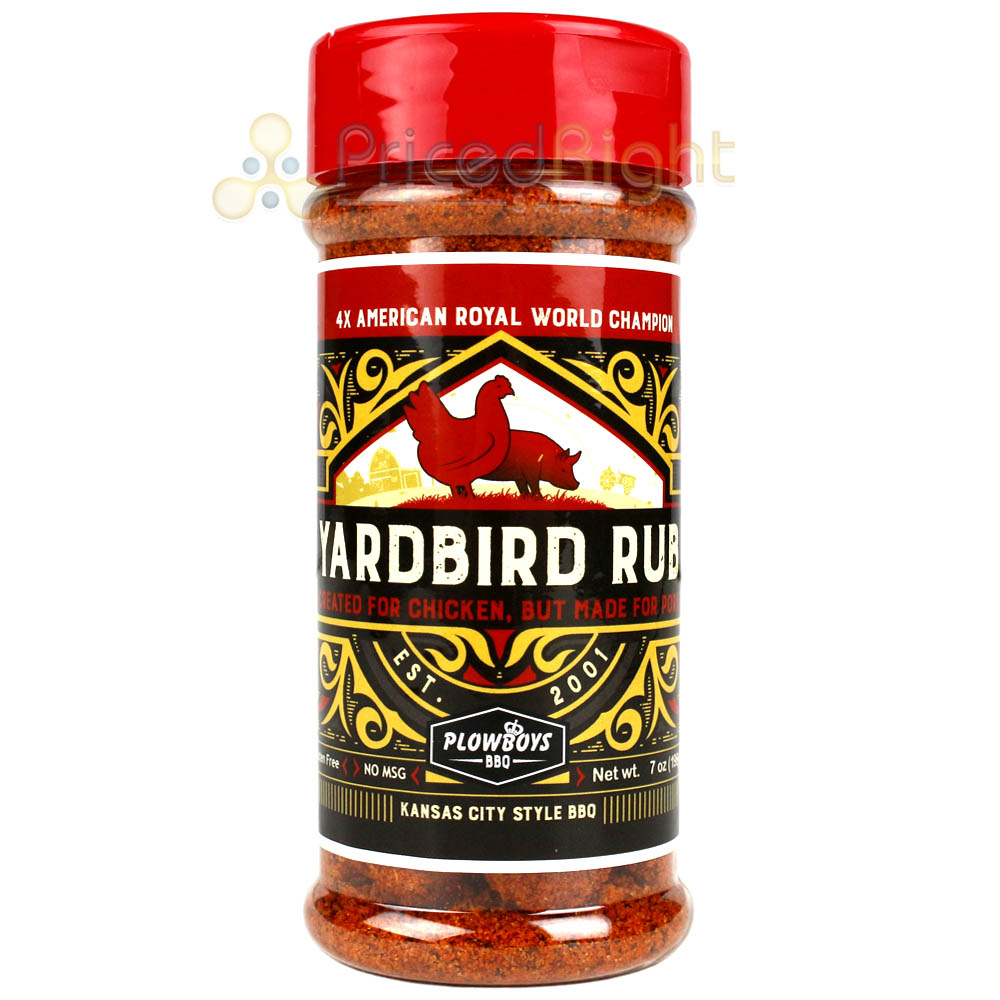 Plowboys Yardbird Seasoning Rub 7 oz. Bottle Award Winning Barbeque