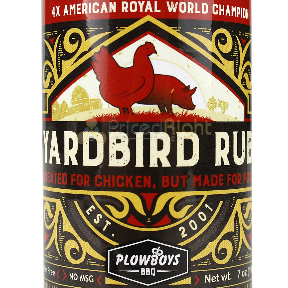 Plowboys Yardbird Seasoning Rub 7 oz. Bottle Award Winning Barbeque