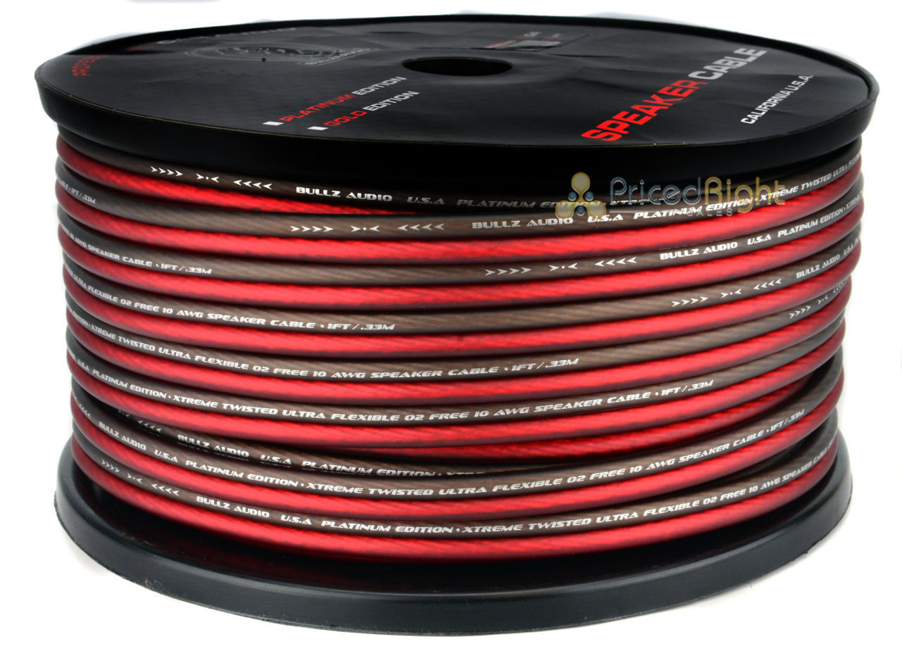 100 ' Feet True 12 Gauge AWG Speaker Wire Car Home Audio Sky High Car Audio Ft