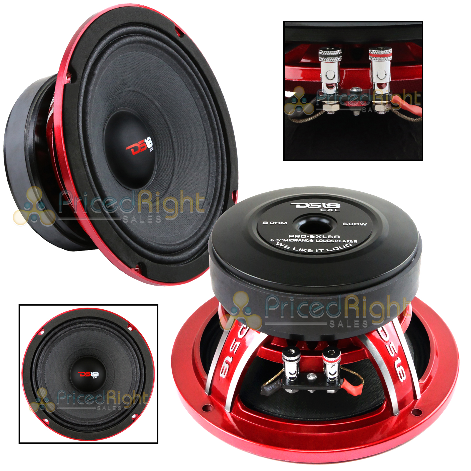 DS18 PRO-EXL68-6.5/" Midrange Loudspeaker 600 W Max Power 8 Ohm Competition